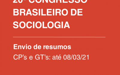 20o Congresso Brasileiro de Sociologia  – Resumos para o Comitê de Sociologia da Arte até 08/03